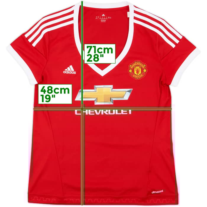 2015-16 Manchester United Home Shirt - 9/10 - (Women's L)