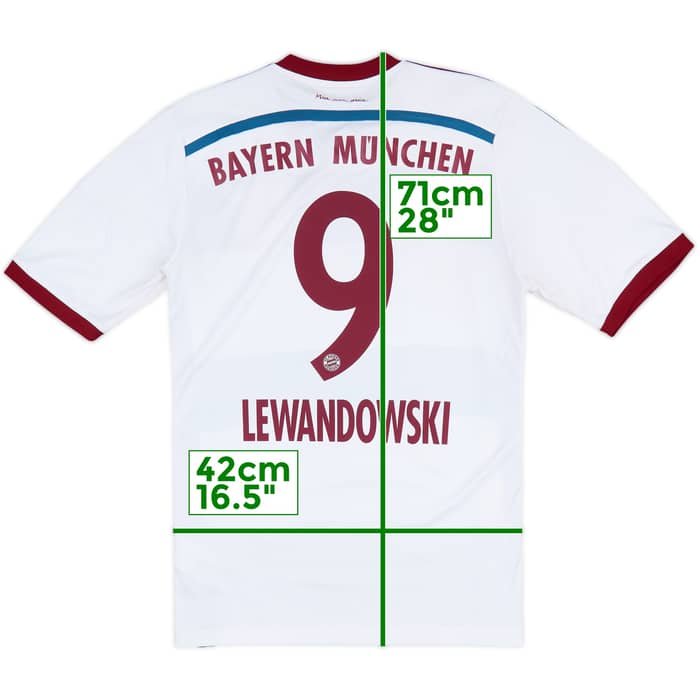 2014-15 Bayern Munich Away Shirt Lewandowski #9 - 7/10 - (S)