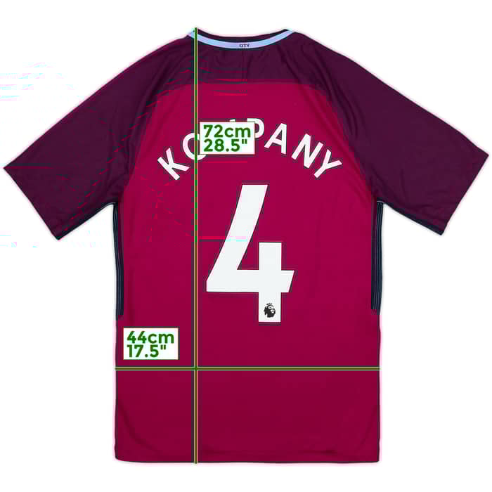 2017-18 Manchester City Away Shirt Kompany #4 - 9/10 - (S)