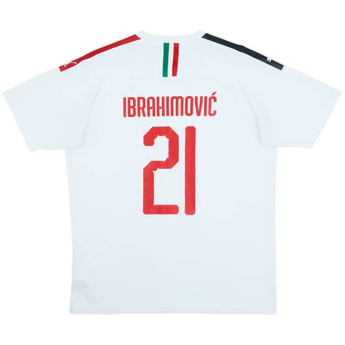 2019-20 AC Milan Away Shirt Ibrahimovic #21 - 4/10 - (L)