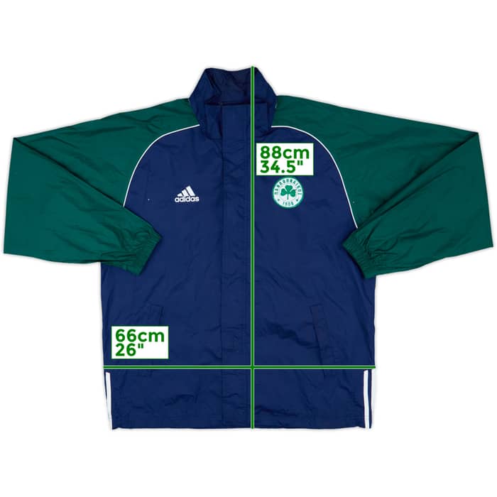 2002-03 Panathinaikos adidas Hooded Rain Jacket - 8/10 - (L/XL)
