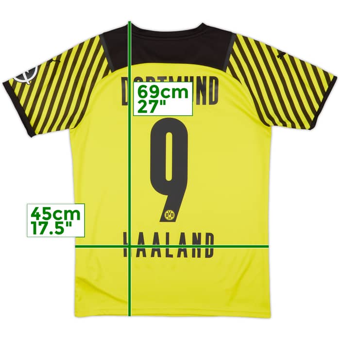 2021-22 Borussia Dortmund Home Shirt Haaland #9 - 10/10 - (S)
