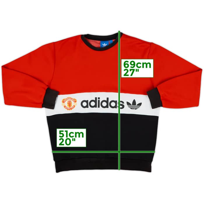 2016-17 Manchester United adidas Sweat Top - 8/10 - (M)