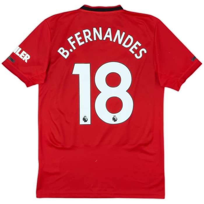 2019-20 Manchester United Home Shirt B.Fernandes #18 - 6/10 - (S)