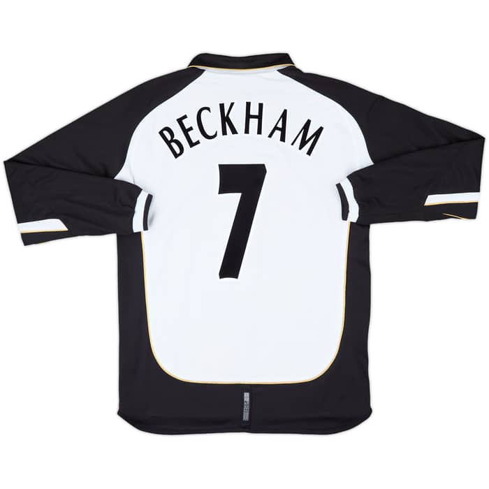 2001-02 Manchester United Centenary Away/Third L/S Shirt Beckham #7 - 6/10 - (L)
