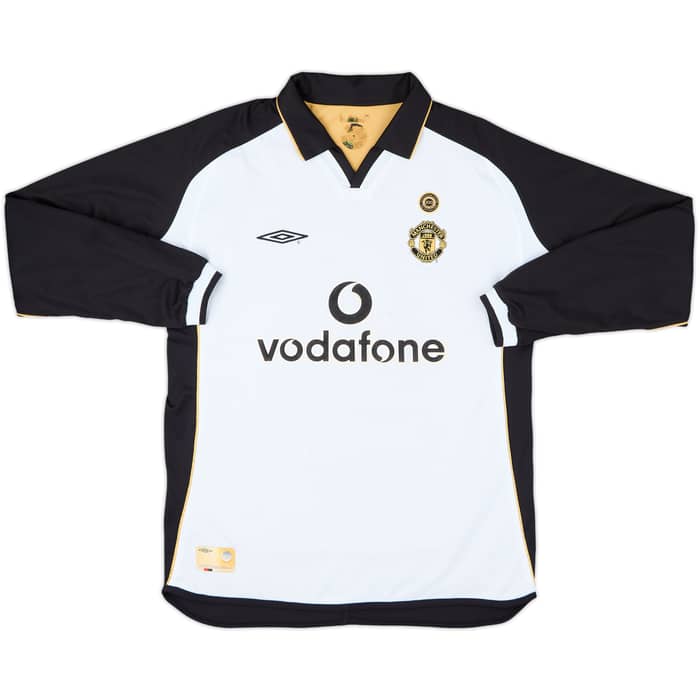 2001-02 Manchester United Centenary Away/Third L/S Shirt Beckham #7 - 6/10 - (L)