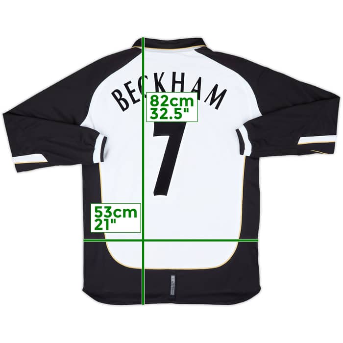 2001-02 Manchester United Centenary Away/Third L/S Shirt Beckham #7 - 6/10 - (L)