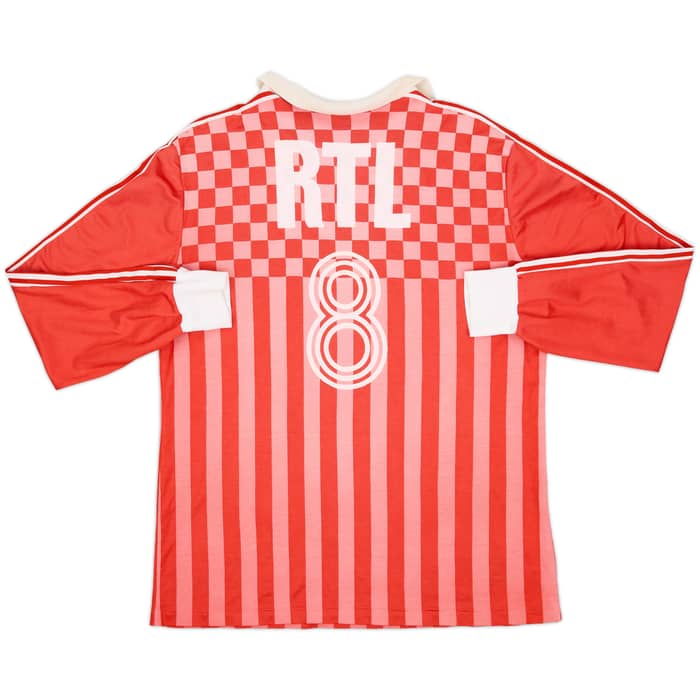 1980s Coupe de France Home L/S Shirt #8 - 4/10 - (XL)