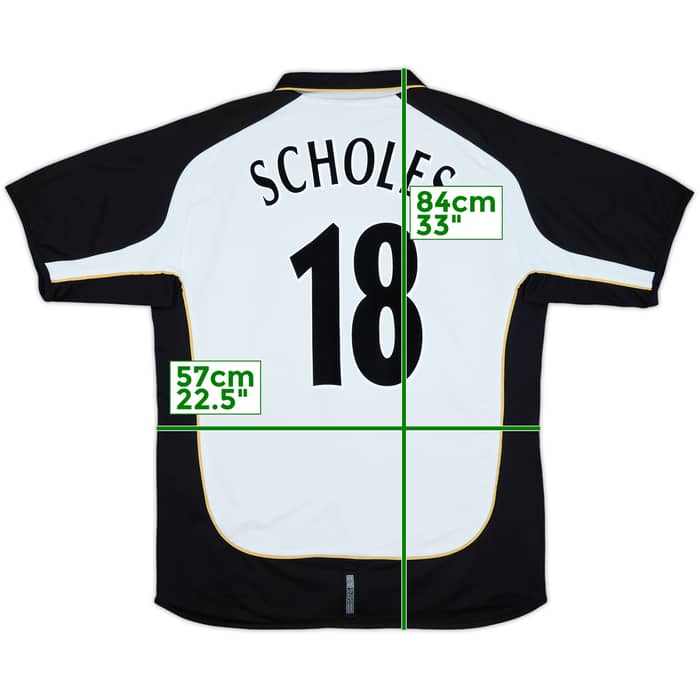 2001-02 Manchester United Centenary Away/Third Shirt Scholes #18 - 6/10 - (XL)