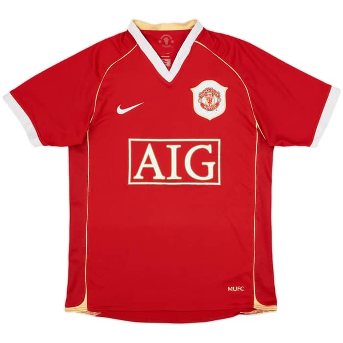 2006-07 Manchester United Home Shirt Smith #14 - 7/10 - (S)
