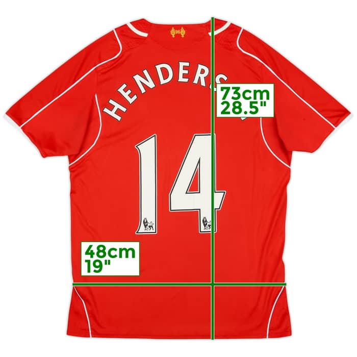 2014-15 Liverpool Home Shirt Henderson #14 - 7/10 - (M)