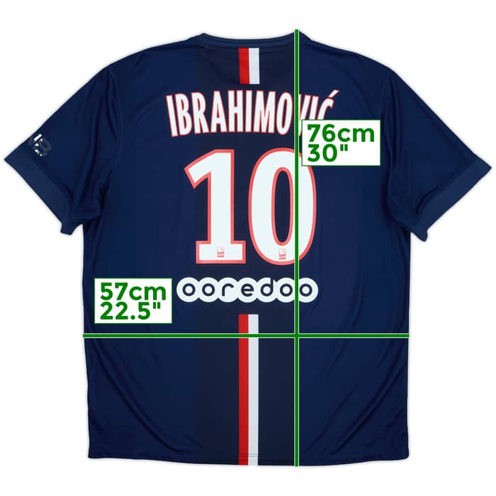 2014-15 Paris Saint-Germain Home Shirt Ibrahimovic #10 - 5/10 - (XL)