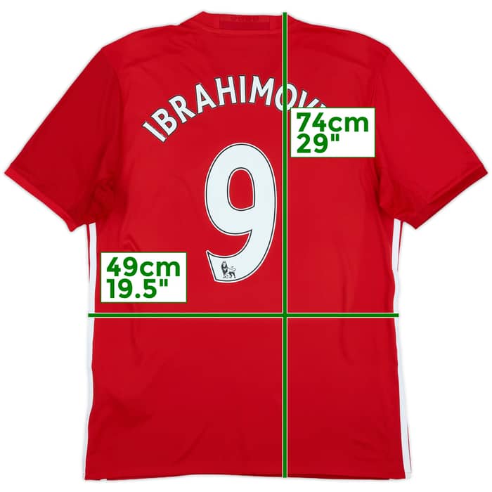 2016-17 Manchester United Home Shirt Ibrahimovic #9 - 6/10 - (M)