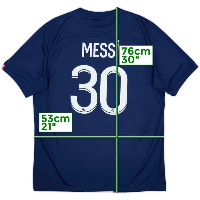 2022-23 Paris Saint-Germain Home Shirt Messi #30 - 9/10 - (L)