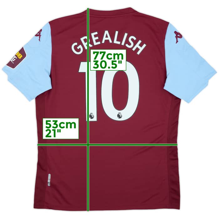 2019-20 Aston Villa Home Shirt Grealish #10 - 10/10 - (XL)