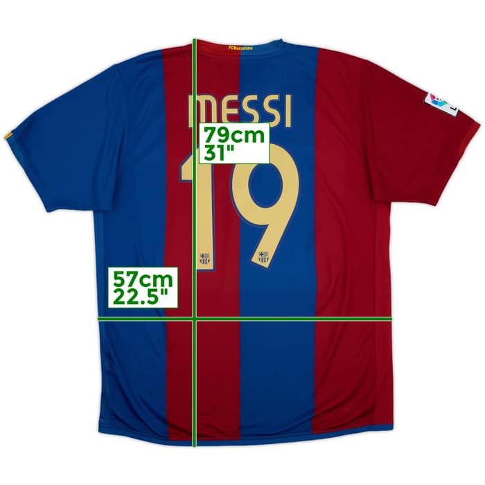 2006-07 Barcelona Home Shirt Messi #19 - 7/10 - (XL)