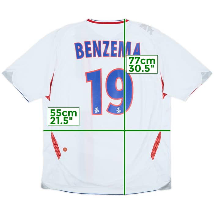 2006-07 Lyon Home Shirt Benzema #19 - 7/10 - (XL)