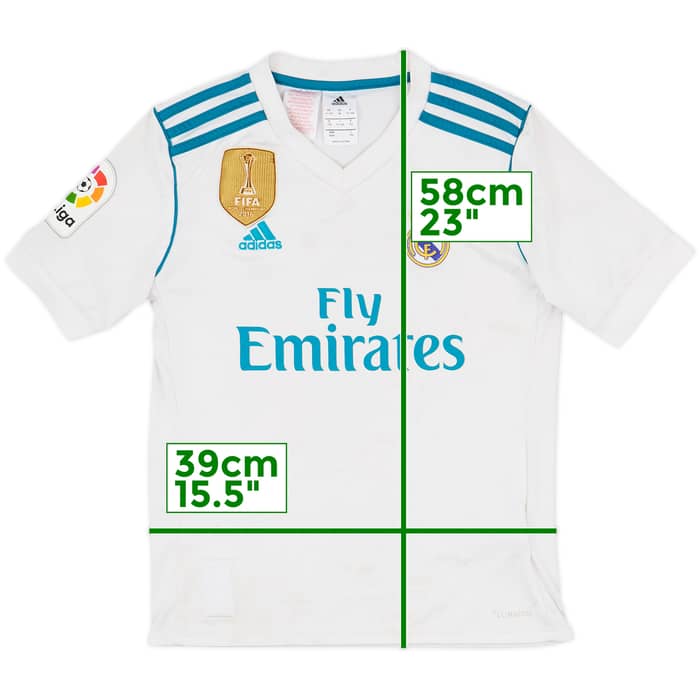 2017-18 Real Madrid Home Shirt - 7/10 - (M.Boys)