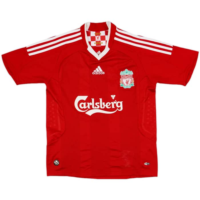 2008-10 Liverpool Home Shirt Torres #9 - 7/10 - (XL.Boys)