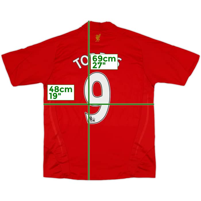 2008-10 Liverpool Home Shirt Torres #9 - 7/10 - (XL.Boys)