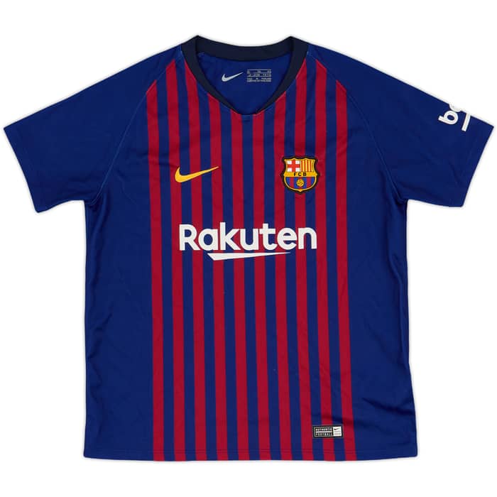 2018-19 Barcelona Home Shirt - 9/10 - (7-8 Years)