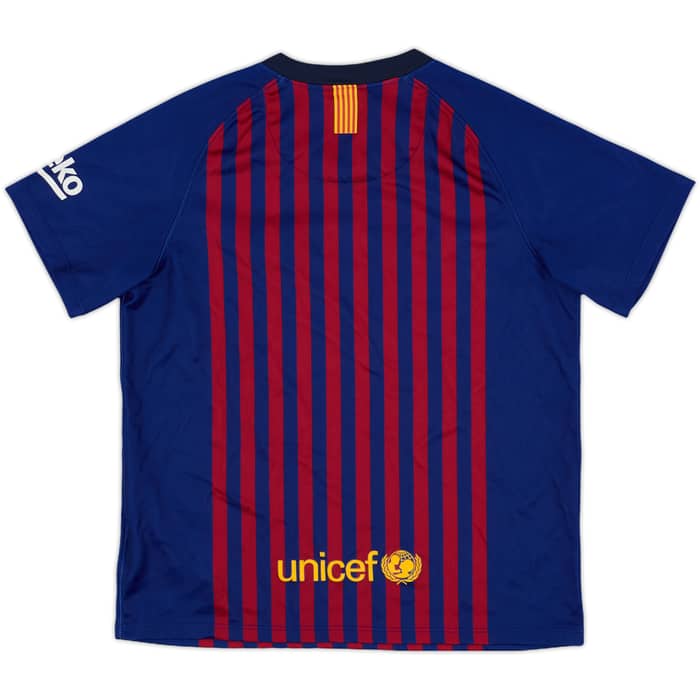 2018-19 Barcelona Home Shirt - 9/10 - (7-8 Years)