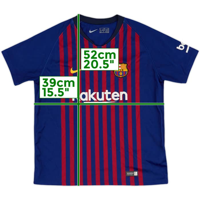 2018-19 Barcelona Home Shirt - 9/10 - (7-8 Years)