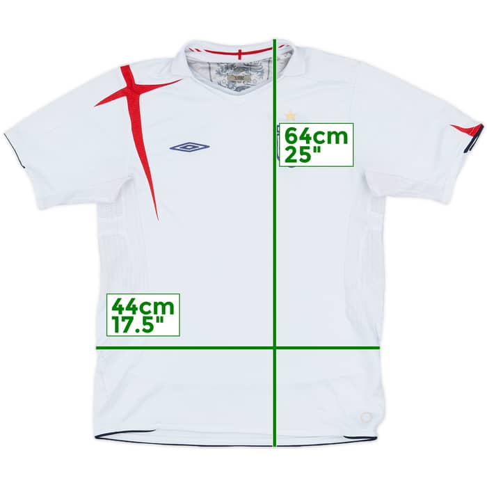2005-07 England Home Shirt - 6/10 - (XL.Boys)