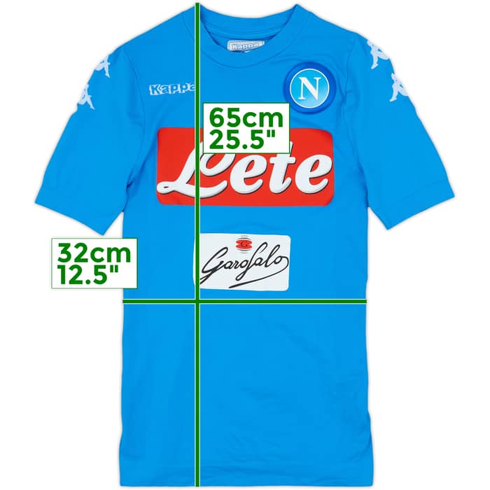 2016-17 Napoli Authentic Home Shirt - 9/10 - (S/M)