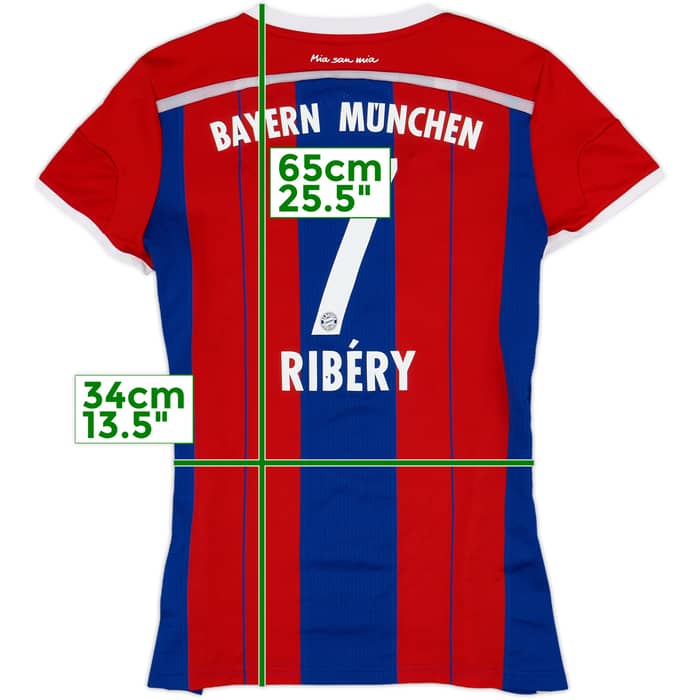 2014-15 Bayern Munich Home Shirt Ribery #7 - 6/10 - (Women's M)