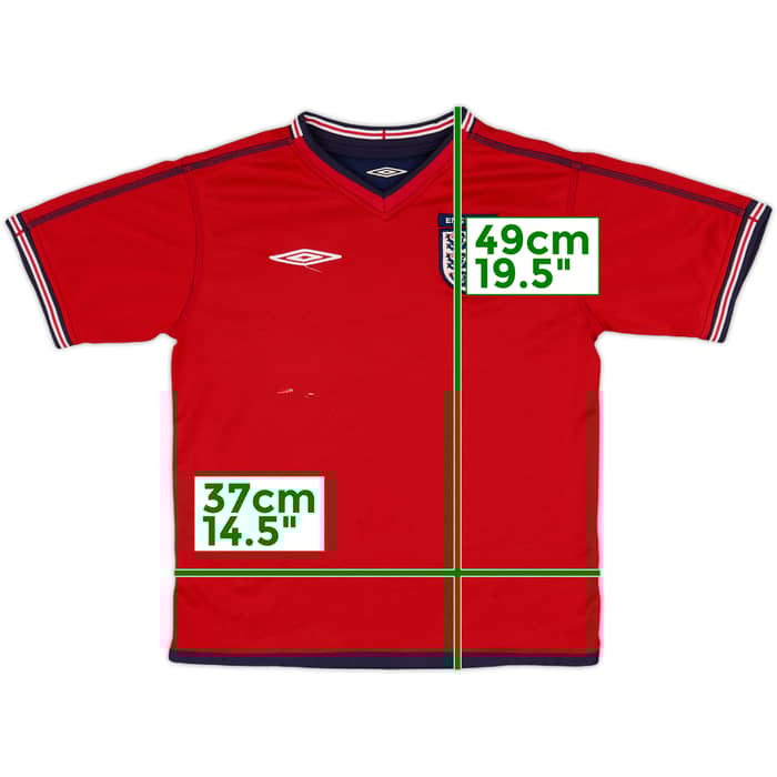 2002-04 England Away Shirt - 7/10 - (M.Boys)