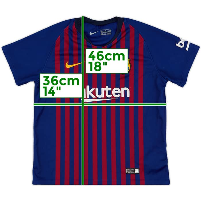 2018-19 Barcelona Home Shirt - 9/10 - (5-6 Years)