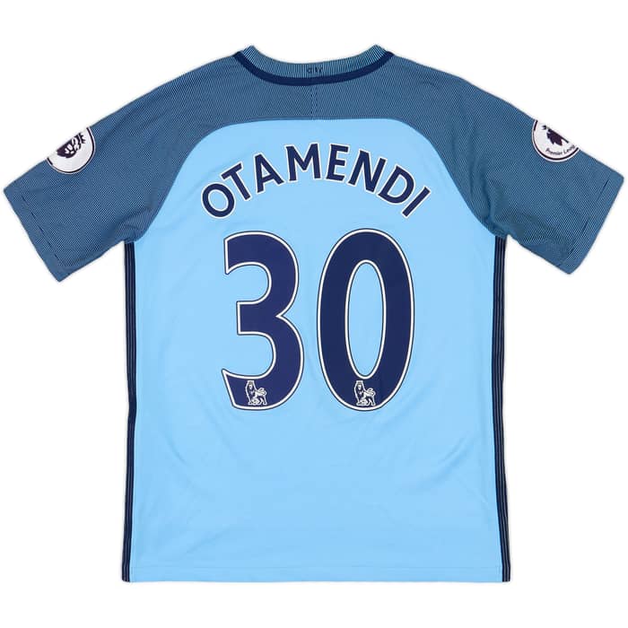 2016-17 Manchester City Home Shirt Otamendi #30 - 9/10 - (XL.Boys)