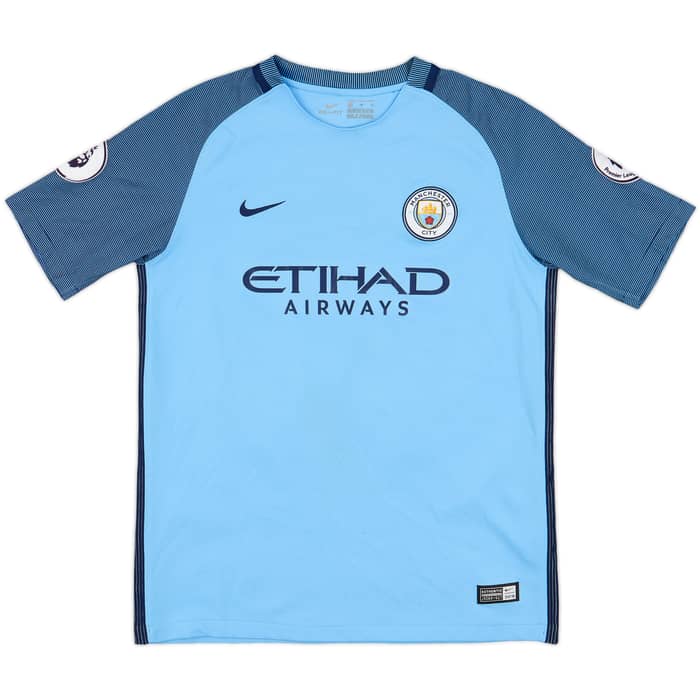 2016-17 Manchester City Home Shirt Otamendi #30 - 9/10 - (XL.Boys)