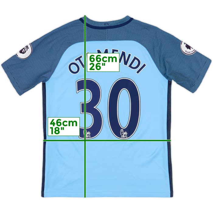 2016-17 Manchester City Home Shirt Otamendi #30 - 9/10 - (XL.Boys)