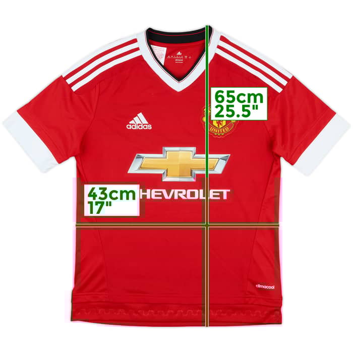 2015-16 Manchester United Home Shirt - 10/10 - (L.Boys)