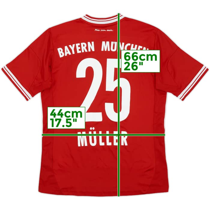 2013-14 Bayern Munich Home Shirt Muller #25- 6/10 - (L.Boys)