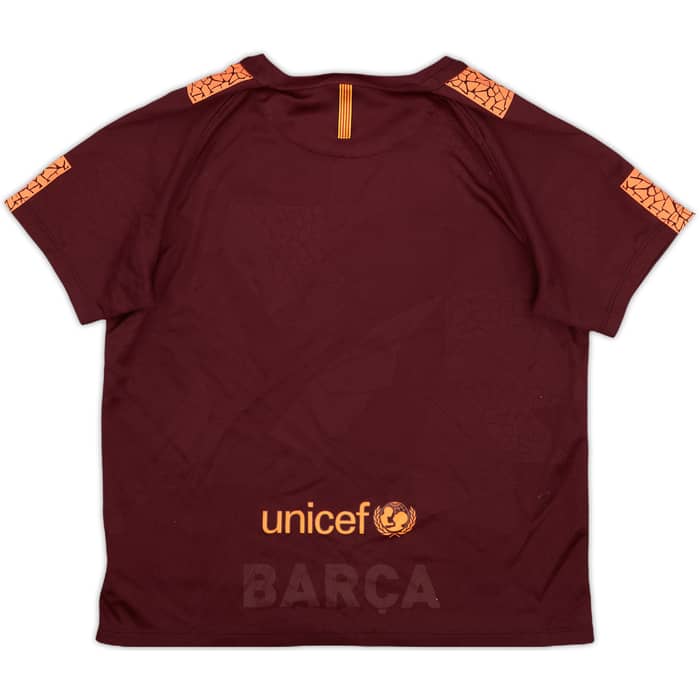 2017-18 Barcelona Away Shirt - 7/10 - (7-8 Years)