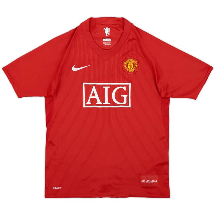 2007-09 Manchester United Home Shirt - 5/10 - (XL.Boys)