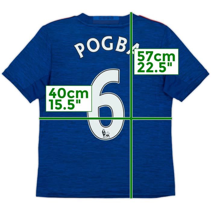 2016-17 Manchester United Away Shirt Pogba #6 - 7/10 - (M.Boys)