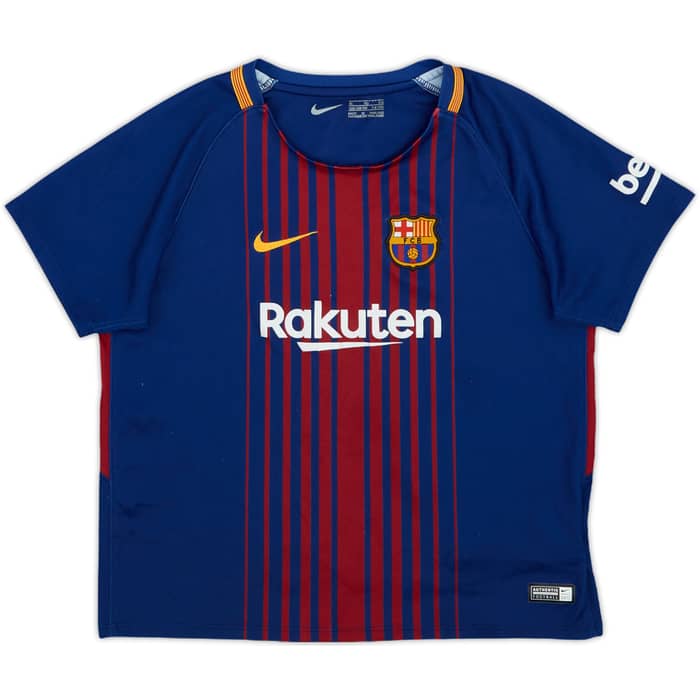 2017-18 Barcelona Home Shirt - 6/10 - (7-8 Years)
