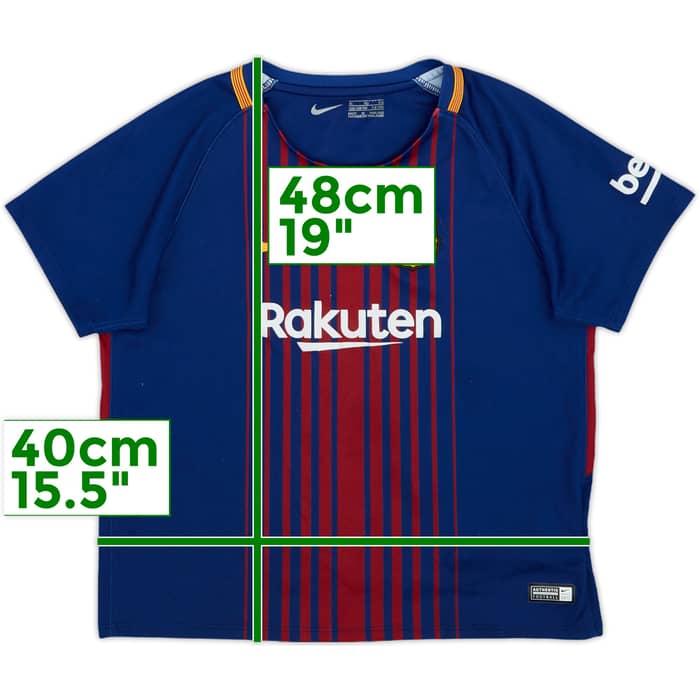 2017-18 Barcelona Home Shirt - 6/10 - (7-8 Years)
