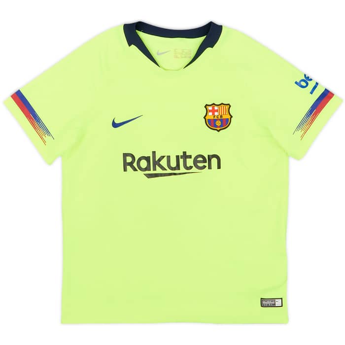 2018-19 Barcelona Away Shirt - 8/10 - (7-8 Years)