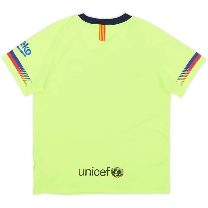 2018-19 Barcelona Away Shirt - 8/10 - (7-8 Years)