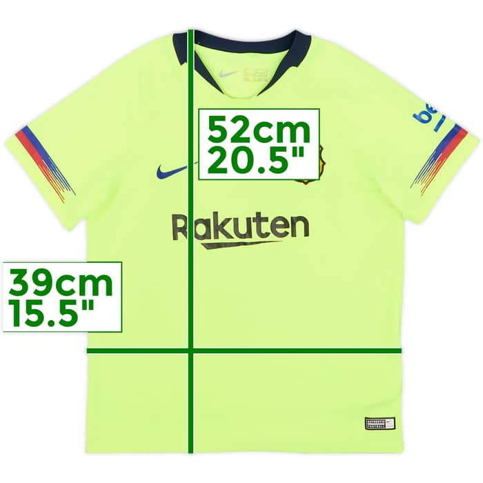 2018-19 Barcelona Away Shirt - 8/10 - (7-8 Years)