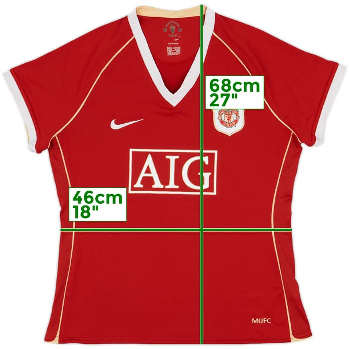 2006-07 Manchester United Home Shirt - 9/10 - (Women's XL)