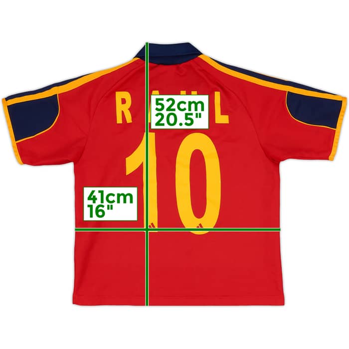 1999-02 Spain Home Shirt Raul #10 - 9/10 - (S.Boys)