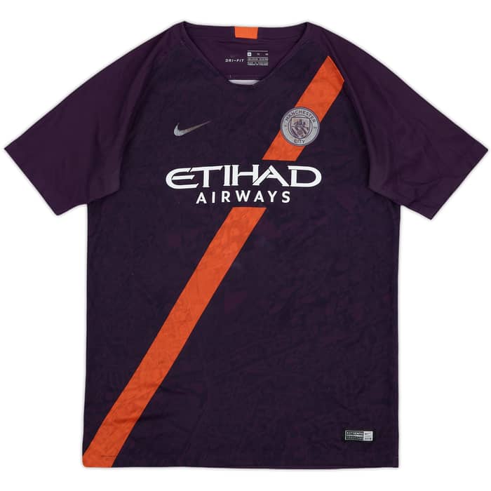2018-19 Manchester City Third Shirt - 5/10 - (XL.Boys)