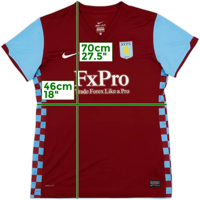 2010-11 Aston Villa Home Shirt - 8/10 - (Women's L)