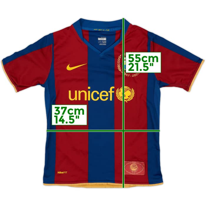 2007-08 Barcelona Home Shirt - 9/10 - (S.Boys)